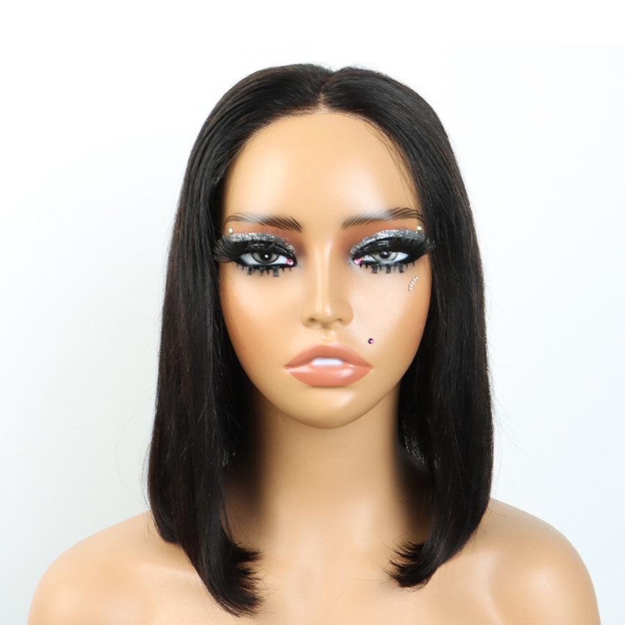 Shedless Hair Short Bob Wear Go Wig Glueless 5x5 Lace Closure Human Hair Wig HD Lace Pre Plucked Bleached Ready To Go