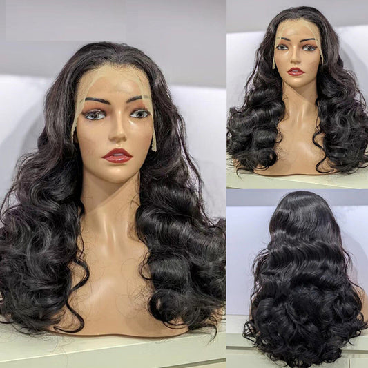 Double Drawn Body Wave Wig 13x4 Full Frontal Lace Front Human Hair Wig 20 inch 300g