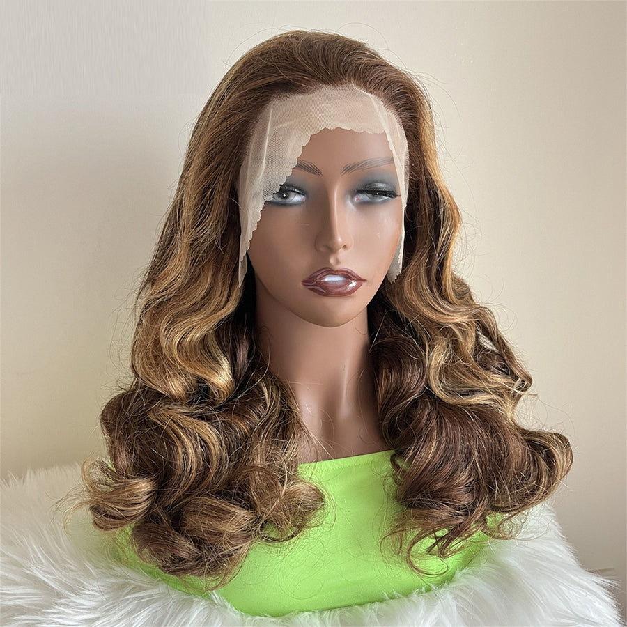 Double Drawn Highlight Piano Loose Body Wave Wig 13x4 Full Frontal Lace Front Human Hair Wig