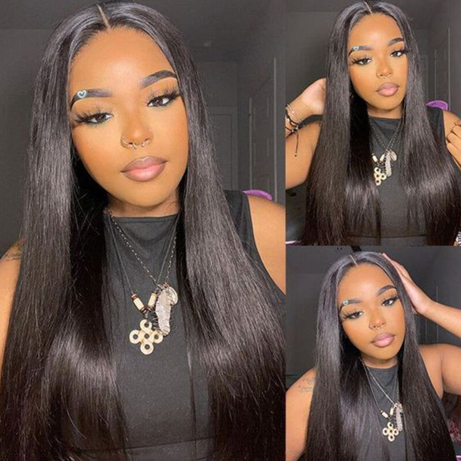 Shedless Hair PREMAX Glueless Lace Frontal Wig 5x5 Straight Lace Front Wig Wear To Go